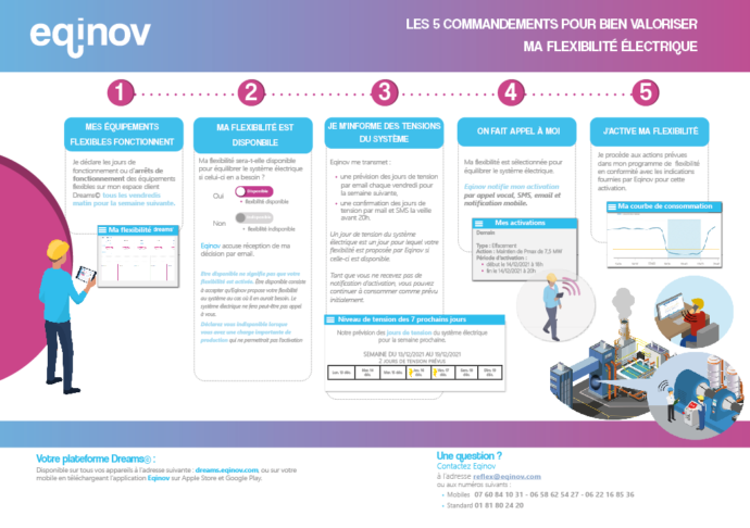 Visuel affiche les 5 commandements pour bien valoriser ma flexibilité électrique