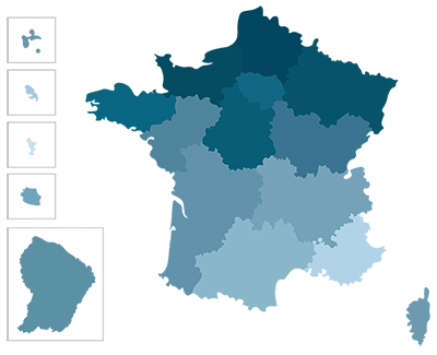 Carte de France des aides régionales