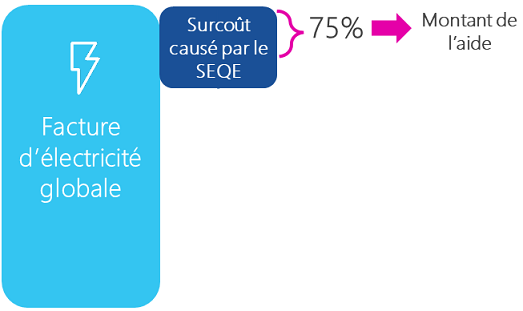 Schema expliquant le montant de la compensation carbone